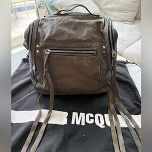 Alexander McQueen Unisex Gray Backpack
